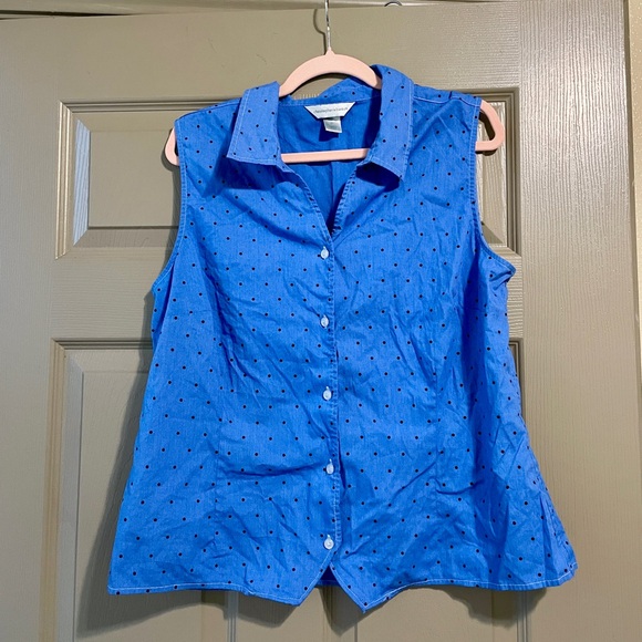 Polka Dot Button Down Top - Picture 2 of 5